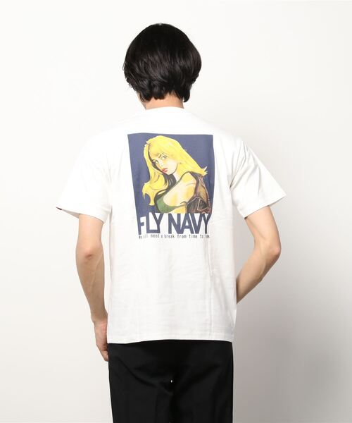 AVIREX（アヴィレックス）の「フライ ネイビー ガール Tシャツ / FLY NAVY GIRL T-SHIRT / アヴィレックス / AVIREX（Tシャツ/カットソー・メンズ・ブラック/ホワイト/クリーム・MEDIUM/XX-LARGE/LARGE/X-LARGE）」の5枚目の写真