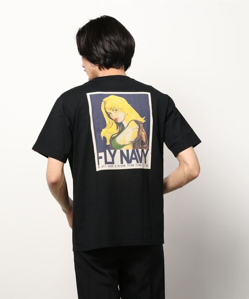 AVIREX（アヴィレックス）の「フライ ネイビー ガール Tシャツ / FLY NAVY GIRL T-SHIRT / アヴィレックス / AVIREX（Tシャツ/カットソー・メンズ・ブラック/ホワイト/クリーム・MEDIUM/XX-LARGE/LARGE/X-LARGE）」の4枚目の写真