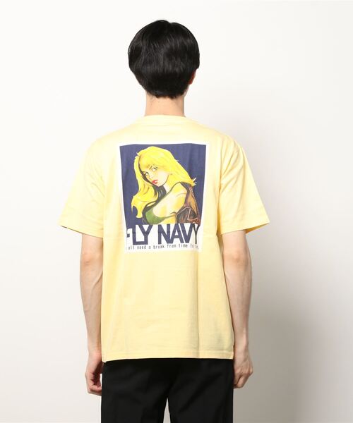 AVIREX（アヴィレックス）の「フライ ネイビー ガール Tシャツ / FLY NAVY GIRL T-SHIRT / アヴィレックス / AVIREX（Tシャツ/カットソー・メンズ・ブラック/ホワイト/クリーム・MEDIUM/XX-LARGE/LARGE/X-LARGE）」の7枚目の写真