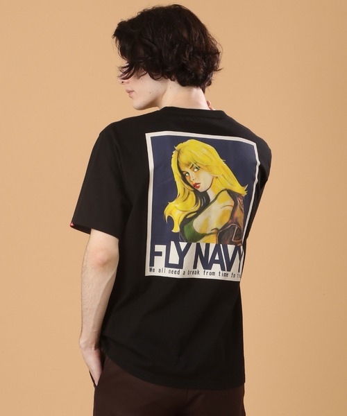AVIREX（アヴィレックス）の「フライ ネイビー ガール Tシャツ / FLY NAVY GIRL T-SHIRT / アヴィレックス / AVIREX（Tシャツ/カットソー・メンズ・ブラック/ホワイト/クリーム・MEDIUM/XX-LARGE/LARGE/X-LARGE）」の3枚目の写真