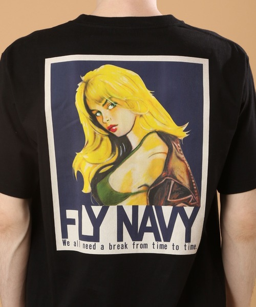 AVIREX（アヴィレックス）の「フライ ネイビー ガール Tシャツ / FLY NAVY GIRL T-SHIRT / アヴィレックス / AVIREX（Tシャツ/カットソー・メンズ・ブラック/ホワイト/クリーム・MEDIUM/XX-LARGE/LARGE/X-LARGE）」の12枚目の写真