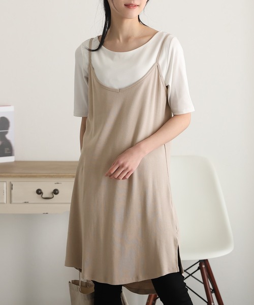 ElegChic(エレグシック)の「レイヤードカットキャミソール(キャミソール・レディース・ブラック/ベージュ/オフホワイト・4L/M/L/XL/XXL)」の12枚目の写真