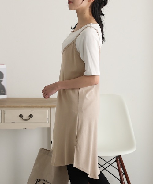 ElegChic(エレグシック)の「レイヤードカットキャミソール(キャミソール・レディース・ブラック/ベージュ/オフホワイト・4L/M/L/XL/XXL)」の13枚目の写真