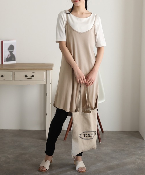 ElegChic(エレグシック)の「レイヤードカットキャミソール(キャミソール・レディース・ブラック/ベージュ/オフホワイト・4L/M/L/XL/XXL)」の15枚目の写真