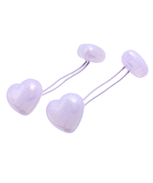 WEGO(ウィゴー)の「WEGO/ハートヘアゴム(ヘアゴム・レディース・パープル/イエロー/ピンク/ライトピンク・FREE)」の2枚目の写真