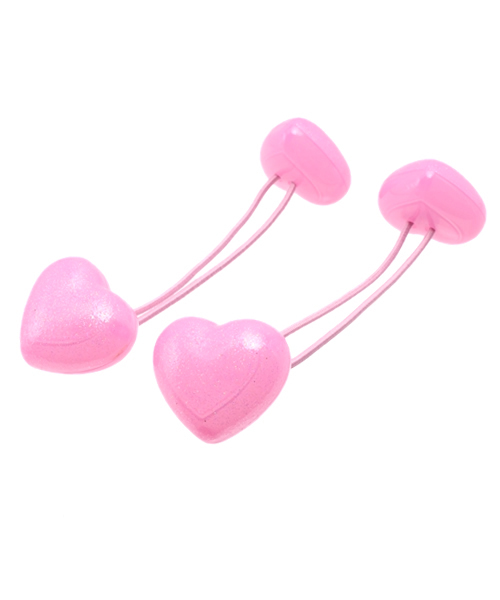 WEGO(ウィゴー)の「WEGO/ハートヘアゴム(ヘアゴム・レディース・パープル/イエロー/ピンク/ライトピンク・FREE)」の3枚目の写真