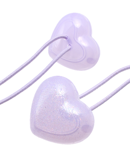 WEGO(ウィゴー)の「WEGO/ハートヘアゴム(ヘアゴム・レディース・パープル/イエロー/ピンク/ライトピンク・FREE)」の5枚目の写真