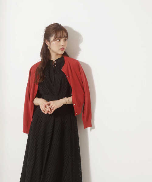 PROPORTION BODY DRESSING（プロポーションボディドレッシング）の「クルーネックカーディガン / 1212274500（カーディガン/ボレロ・レディース・ホワイト/ブラック/ピンク/ブルー/ネイビー/レッド・FREE）」の14枚目の写真