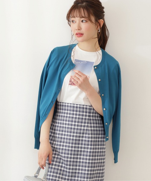 PROPORTION BODY DRESSING（プロポーションボディドレッシング）の「クルーネックカーディガン / 1212274500（カーディガン/ボレロ・レディース・ホワイト/ブラック/ピンク/ブルー/ネイビー/レッド・FREE）」の5枚目の写真