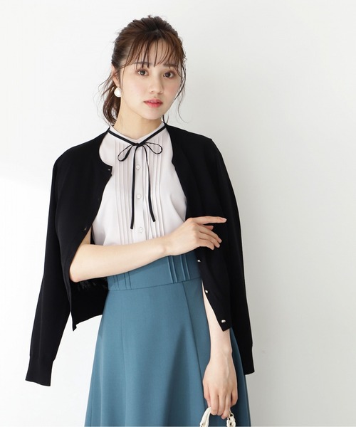 PROPORTION BODY DRESSING（プロポーションボディドレッシング）の「クルーネックカーディガン / 1212274500（カーディガン/ボレロ・レディース・ホワイト/ブラック/ピンク/ブルー/ネイビー/レッド・FREE）」の3枚目の写真