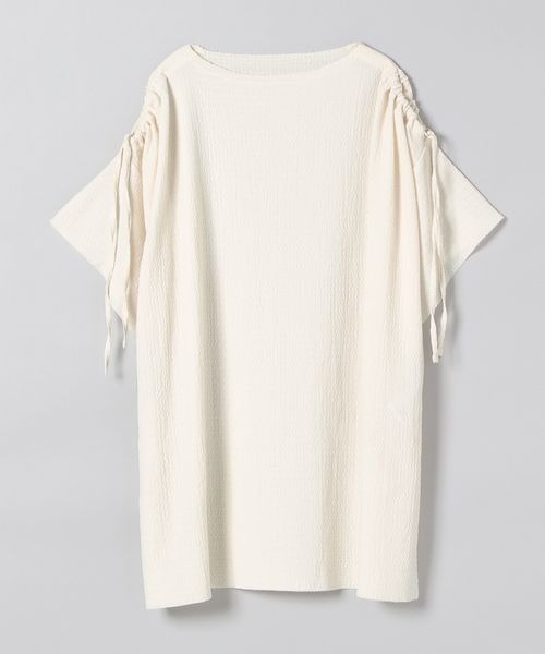 JEANASIS(ジーナシス)の「カットジャガードオープンショルダープルオーバー/296229(Tシャツ/カットソー・レディース・ホワイト/ブラック/オレンジ・FREE)」の2枚目の写真