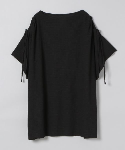 JEANASIS(ジーナシス)の「カットジャガードオープンショルダープルオーバー/296229(Tシャツ/カットソー・レディース・ホワイト/ブラック/オレンジ・FREE)」の3枚目の写真