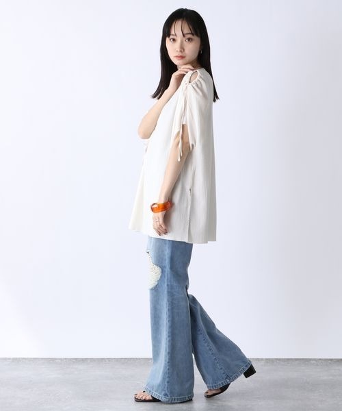 JEANASIS（ジーナシス）の「カットジャガードオープンショルダー