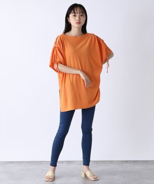 JEANASIS(ジーナシス)の「カットジャガードオープンショルダープルオーバー/296229(Tシャツ/カットソー・レディース・ホワイト/ブラック/オレンジ・FREE)」の18枚目の写真