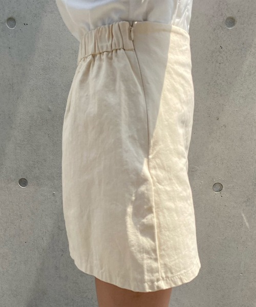 Voyage titty&Co.PETIT（ボヤージュティティアンドコープチ）の「【Voyage titty&Co. PETIT】ツイル台形スカパン（スカート・レディース・アイボリー/ブラック・FREE）」の5枚目の写真