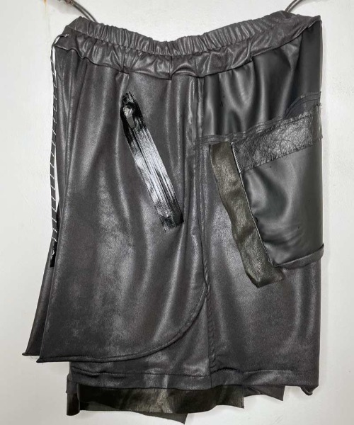 FranCisT_MOR.K.S.（フランシストモークス）の「FranCisT_MOR.K.S./フランシスト モークス/3MIXエコレザーレイヤードショーツ（その他パンツ・メンズ・ブラック・2/3）」の3枚目の写真