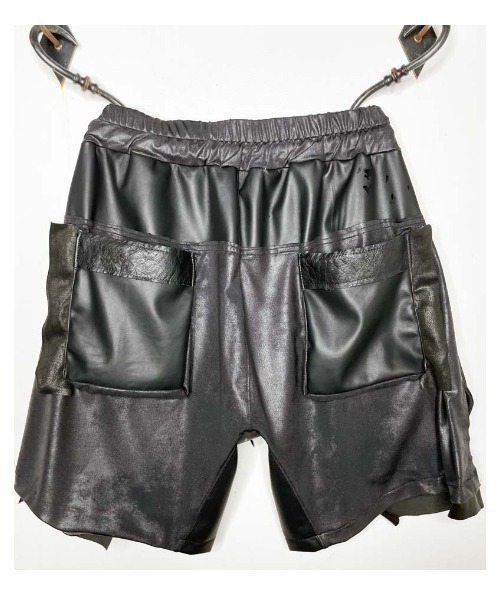 FranCisT_MOR.K.S.（フランシストモークス）の「FranCisT_MOR.K.S./フランシスト モークス/3MIXエコレザーレイヤードショーツ（その他パンツ・メンズ・ブラック・2/3）」の4枚目の写真