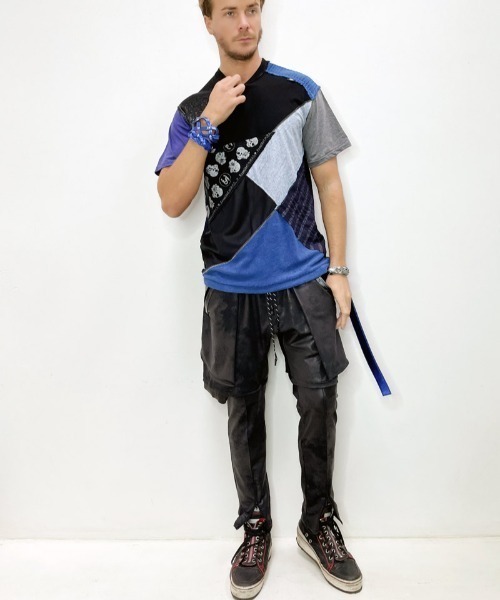 FranCisT_MOR.K.S.（フランシストモークス）の「FranCisT_MOR.K.S./フランシスト モークス/3MIXエコレザーレイヤードショーツ（その他パンツ・メンズ・ブラック・2/3）」の13枚目の写真