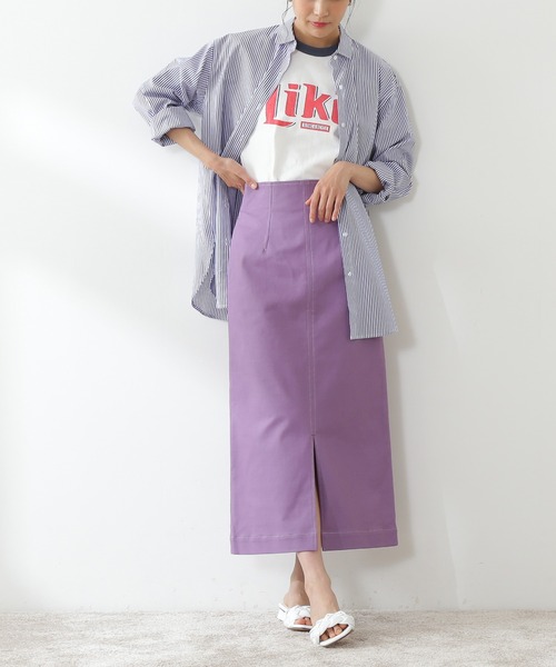 N.（N. Natural Beauty Basic）（エヌエヌナチュラルビューティーベーシック）の「【S Size Line】◆ハイウエストダーツペンシルスカート（スカート・レディース・イエロー/クリーム/ライラック・SMALL/MEDIUM）」の2枚目の写真