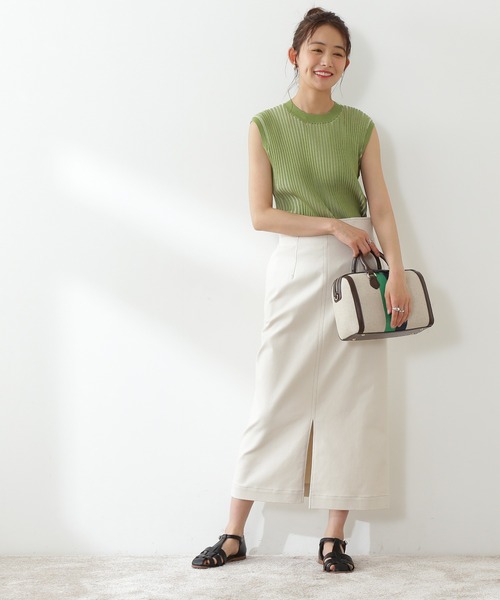 N.（N. Natural Beauty Basic）（エヌエヌナチュラルビューティーベーシック）の「【S Size Line】◆ハイウエストダーツペンシルスカート（スカート・レディース・イエロー/クリーム/ライラック・SMALL/MEDIUM）」の10枚目の写真