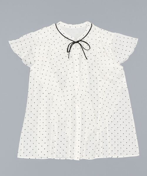 ANAYI（アナイ）の「ドットスパンローンラッフル ブラウス（シャツ