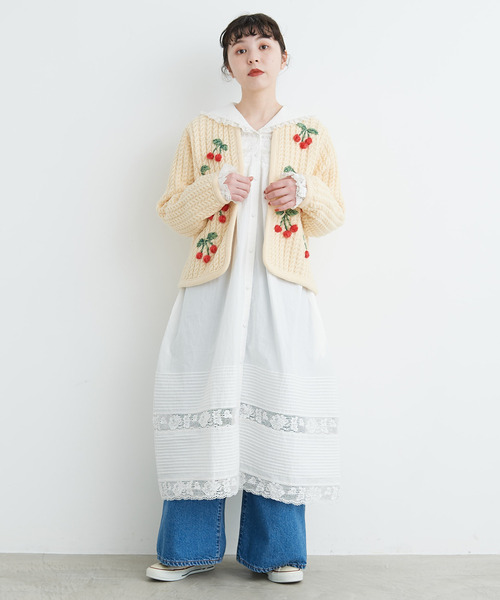 ドットアンドストライプス Dot and Striper　新品レースベスト Dot and Stripes CHILD WOMAN 30/-天竺 コットンレースインナー