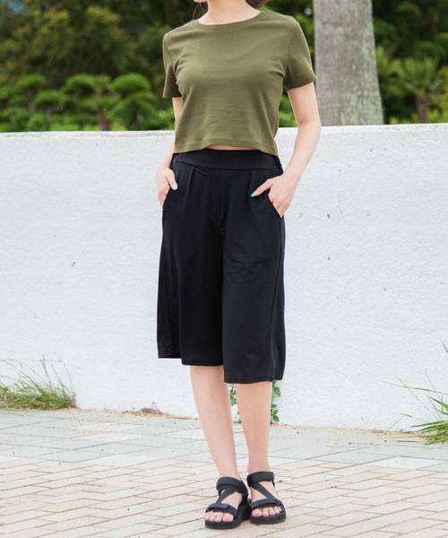 Fashion Letter（ファッションレター）の「UVラッシュガードトップス＋バミューダパンツセットアップ（ラッシュガード・レディース・ブラック/ネイビー/モカ・M～Ｌ/L～LL）」の19枚目の写真