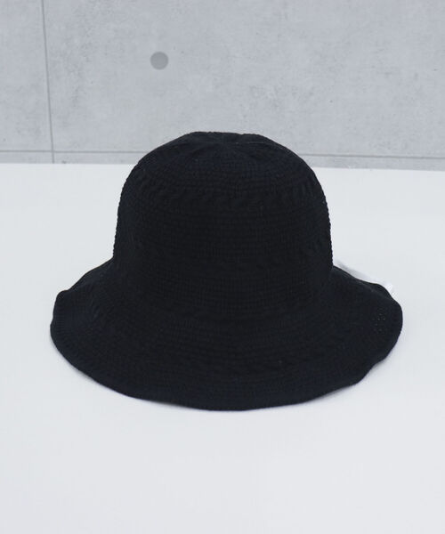 fredy emue（フレディエミュ）の「【WEB限定】柄編みチューリップハット（ハット・レディース・アイボリー/ブラウン/ブラック/テラコッタ/ピンク・FREE）」の15枚目の写真