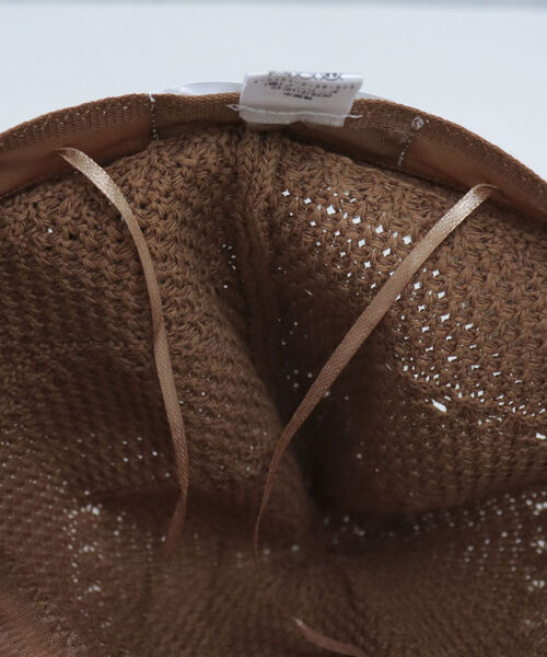 fredy emue（フレディエミュ）の「【WEB限定】柄編みチューリップハット（ハット・レディース・アイボリー/ブラウン/ブラック/テラコッタ/ピンク・FREE）」の18枚目の写真