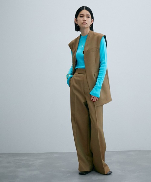 ADAM ET ROPE'（アダムエロペ）の「【サステナブル・セットアップ対応】シェイプジレ（その他アウター・レディース・ブラック/ブラウン・FREE）」の14枚目の写真