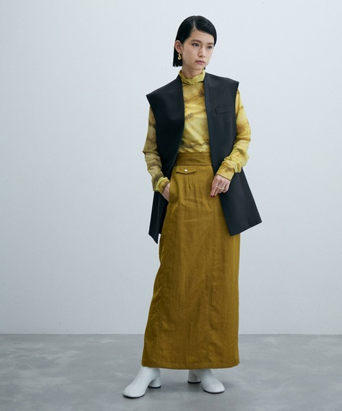 ADAM ET ROPE'（アダムエロペ）の「【サステナブル・セットアップ対応】シェイプジレ（その他アウター・レディース・ブラック/ブラウン・FREE）」の10枚目の写真