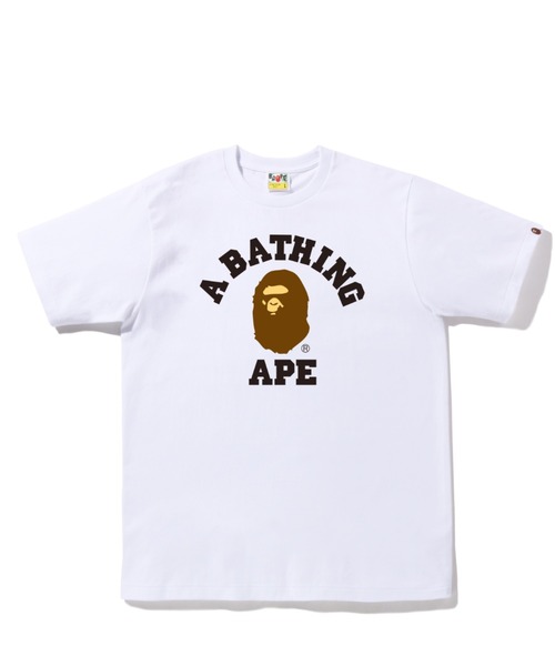 A BATHING APE（アベイシングエイプ）の「COLLEGE TEE M（Tシャツ/カットソー・メンズ・ホワイト/ブラック/ベージュ/ネイビー・SMALL/MEDIUM/LARGE/X-LARGE/XX-LARGE/XXX-LARGE）」の2枚目の写真