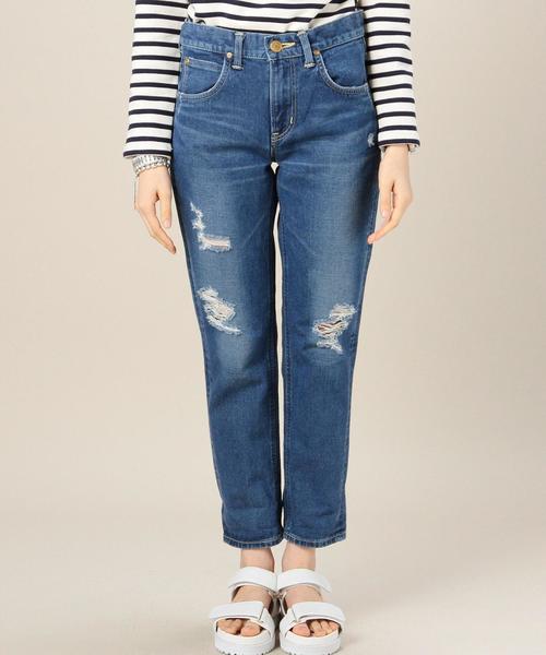 Lee（リー）の「BYBC LEE スリムテーパードデニム/ネイビー◆（デニムパンツ・レディース・ネイビー・SMALL/MEDIUM）」の4枚目の写真