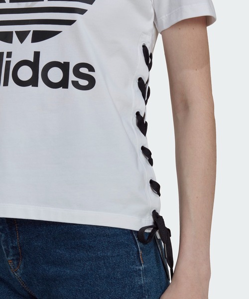 adidas(アディダス)の「Always Original トレフォイルTシャツ / アディダスオリジナルス adidas Originals(Tシャツ/カットソー・レディース・ホワイト/ブラック・MEDIUM/LARGE/X-SMALL)」の5枚目の写真