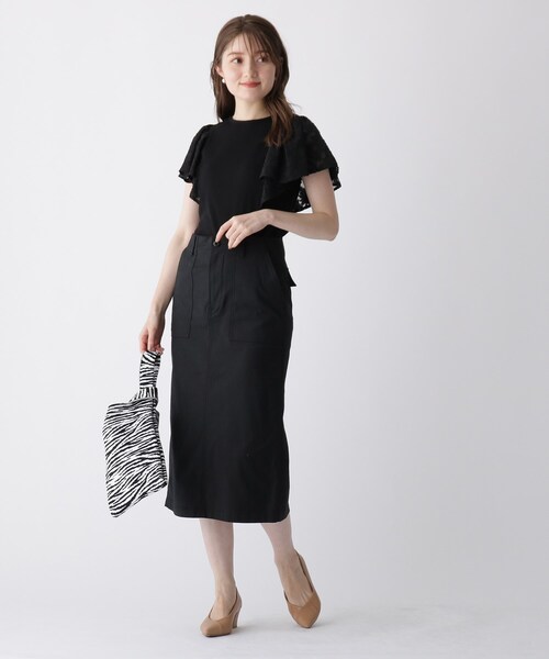 OPAQUE.CLIP（オペークドットクリップ）の「◆ニットジャカードマルシェトート（トートバッグ・レディース・グリーン/ホワイト系3/ダークブラウン系/ピンク系6・00）」の5枚目の写真