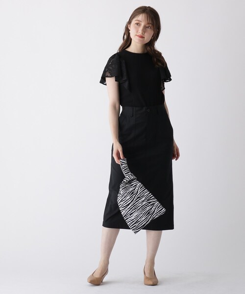 OPAQUE.CLIP（オペークドットクリップ）の「◆ニットジャカードマルシェトート（トートバッグ・レディース・グリーン/ホワイト系3/ダークブラウン系/ピンク系6・00）」の6枚目の写真