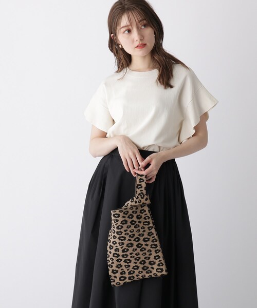 OPAQUE.CLIP（オペークドットクリップ）の「◆ニットジャカードマルシェトート（トートバッグ・レディース・グリーン/ホワイト系3/ダークブラウン系/ピンク系6・00）」の10枚目の写真