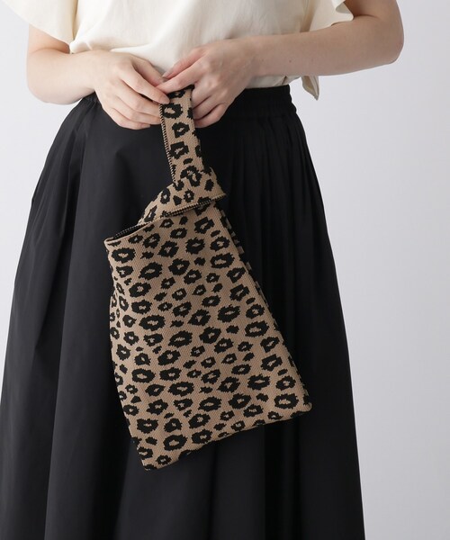 OPAQUE.CLIP（オペークドットクリップ）の「◆ニットジャカードマルシェトート（トートバッグ・レディース・グリーン/ホワイト系3/ダークブラウン系/ピンク系6・00）」の11枚目の写真