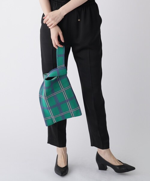 OPAQUE.CLIP（オペークドットクリップ）の「◆ニットジャカードマルシェトート（トートバッグ・レディース・グリーン/ホワイト系3/ダークブラウン系/ピンク系6・00）」の15枚目の写真