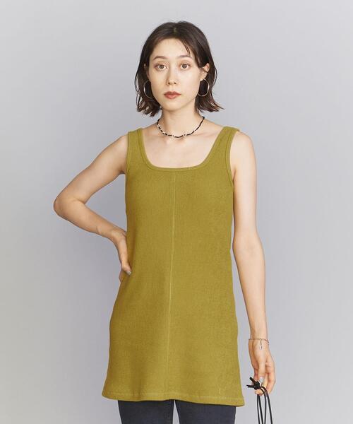 BEAUTY&YOUTH UNITED ARROWS(ビューティーアンドユースユナイテッドアローズ)の「コットン ブリスター スクエアネック カットソー -ウォッシャブル-(タンクトップ・レディース・ブラック/ダークブラウン/マスタード・FREE)」の3枚目の写真