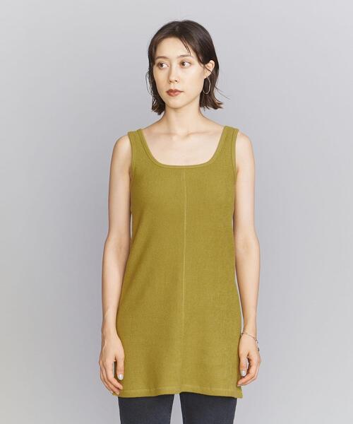 BEAUTY&YOUTH UNITED ARROWS(ビューティーアンドユースユナイテッドアローズ)の「コットン ブリスター スクエアネック カットソー -ウォッシャブル-(タンクトップ・レディース・ブラック/ダークブラウン/マスタード・FREE)」の4枚目の写真