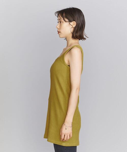 BEAUTY&YOUTH UNITED ARROWS(ビューティーアンドユースユナイテッドアローズ)の「コットン ブリスター スクエアネック カットソー -ウォッシャブル-(タンクトップ・レディース・ブラック/ダークブラウン/マスタード・FREE)」の5枚目の写真