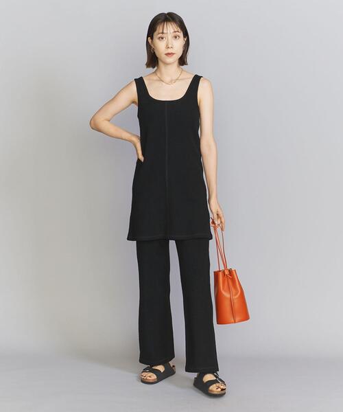 BEAUTY&YOUTH UNITED ARROWS(ビューティーアンドユースユナイテッドアローズ)の「コットン ブリスター スクエアネック カットソー -ウォッシャブル-(タンクトップ・レディース・ブラック/ダークブラウン/マスタード・FREE)」の16枚目の写真