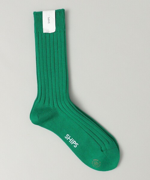 SHIPS(シップス)の「SHIPS: ベーシック リブ カラーソックス(ソックス/靴下・メンズ・レッド/イエロー/ブルー/グリーン・ONE SIZE)」の2枚目の写真