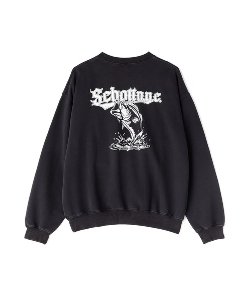 schott(ショット)の「【WEB LIMITED】Schott/ショット/OVERDYE CREW SWEAT SPLASHED/オーバーダイ スウェット フィッシュ(スウェット・メンズ・ブラック/ベージュ/グリーン/パープル・MEDIUM/LARGE/X-LARGE/XX-LARGE)」の20枚目の写真