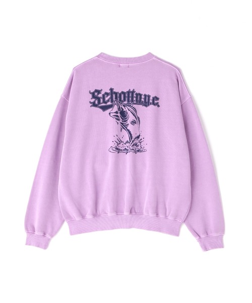 schott(ショット)の「【WEB LIMITED】Schott/ショット/OVERDYE CREW SWEAT SPLASHED/オーバーダイ スウェット フィッシュ(スウェット・メンズ・ブラック/ベージュ/グリーン/パープル・MEDIUM/LARGE/X-LARGE/XX-LARGE)」の18枚目の写真