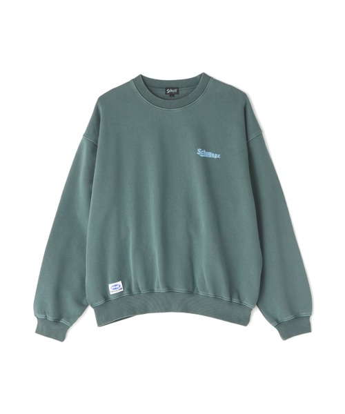schott(ショット)の「【WEB LIMITED】Schott/ショット/OVERDYE CREW SWEAT SPLASHED/オーバーダイ スウェット フィッシュ(スウェット・メンズ・ブラック/ベージュ/グリーン/パープル・MEDIUM/LARGE/X-LARGE/XX-LARGE)」の7枚目の写真