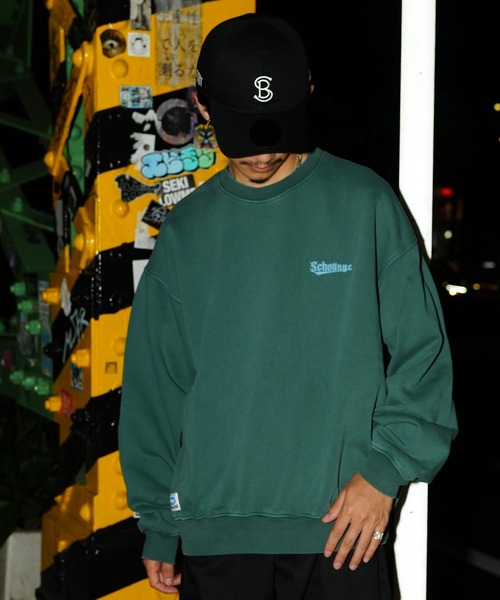 schott(ショット)の「【WEB LIMITED】Schott/ショット/OVERDYE CREW SWEAT SPLASHED/オーバーダイ スウェット フィッシュ(スウェット・メンズ・ブラック/ベージュ/グリーン/パープル・MEDIUM/LARGE/X-LARGE/XX-LARGE)」の11枚目の写真