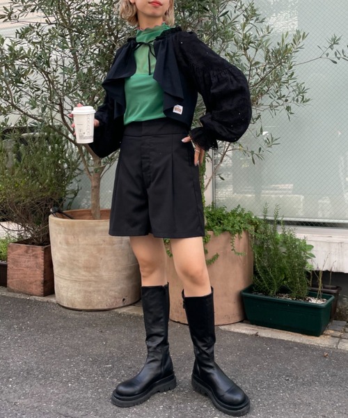 HELLO.SANFRANCISCO(ハローサンフランシスコ)の「【HELLO.SANFRANCISCO/ハローサンフランシスコ】パッチワークレースショートブラウス(シャツ/ブラウス・レディース・ホワイト/ブラック/ピンク・FREE)」の20枚目の写真