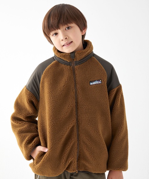 KRIFF MAYER Kid's Collection(クリフメイヤーキッズコレクション)の「軽ボアJK(ブルゾン・キッズ・ブラウン/ベージュ/ネイビー/グレー・120/130/140/150/160/170)」の3枚目の写真